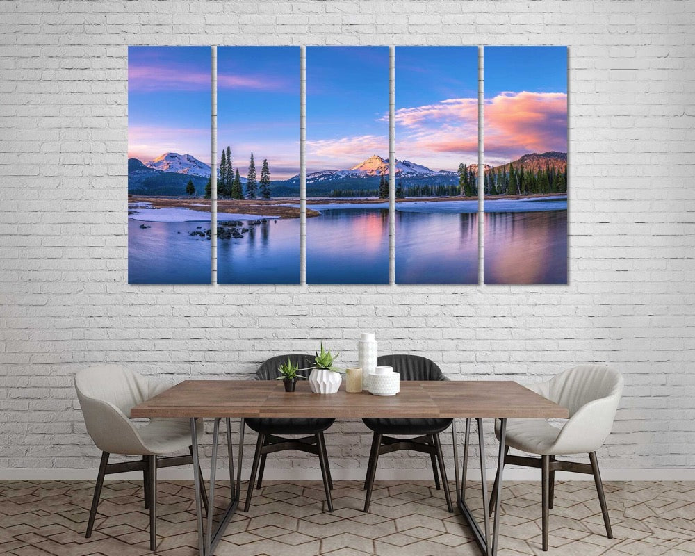 Sparks Lake Wall Art Painting for Living Room, Sparks Lake Stylish Home Decor, Landscape Painting Arts