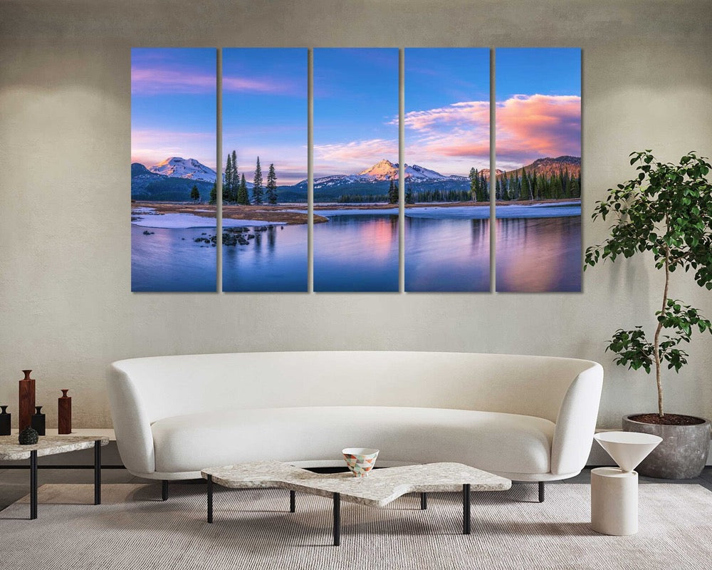 Sparks Lake Wall Art Painting for Living Room, Sparks Lake Stylish Home Decor, Landscape Painting Arts